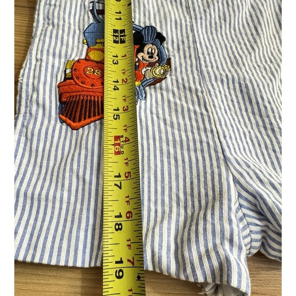 Disney Parks Authentic Mickey Mouse Choo Choo Train Short Overalls 24 Mo - Picture 10 of 11